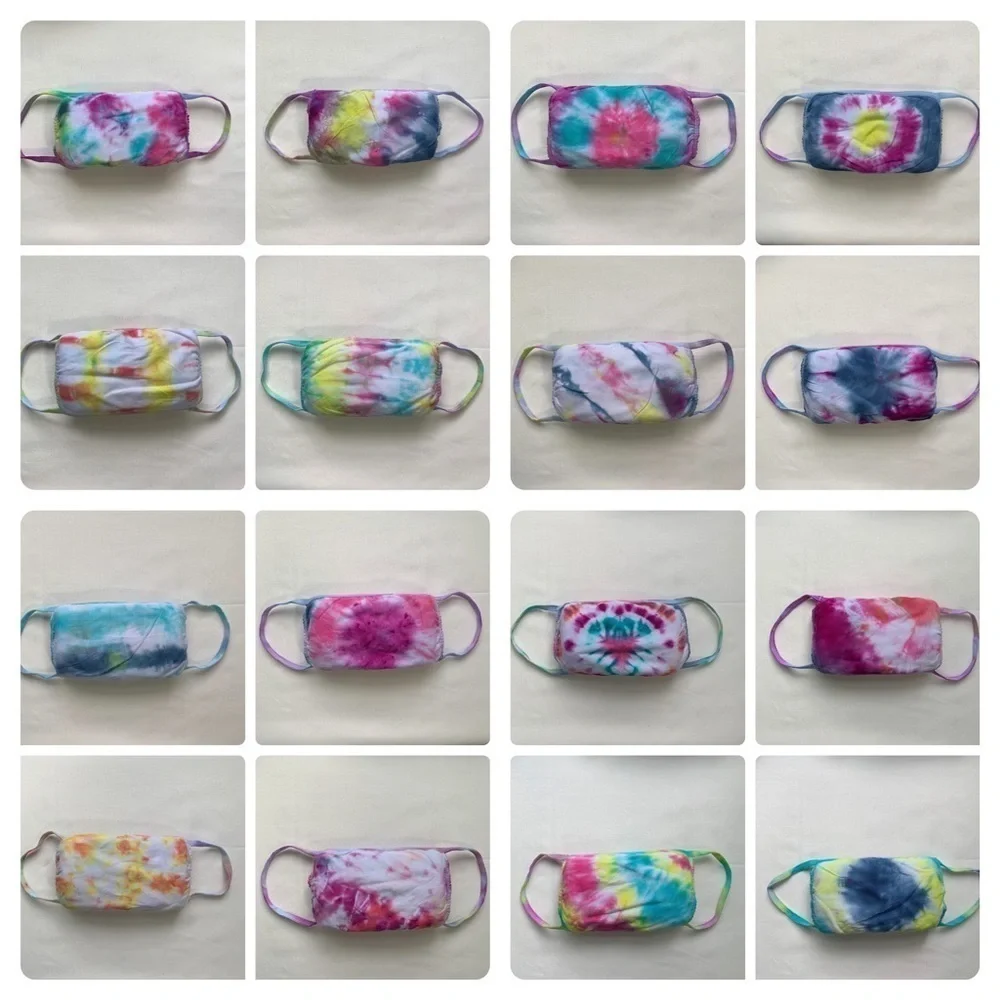 New Homemade Tie-Dye Face Masks - 2 Masks